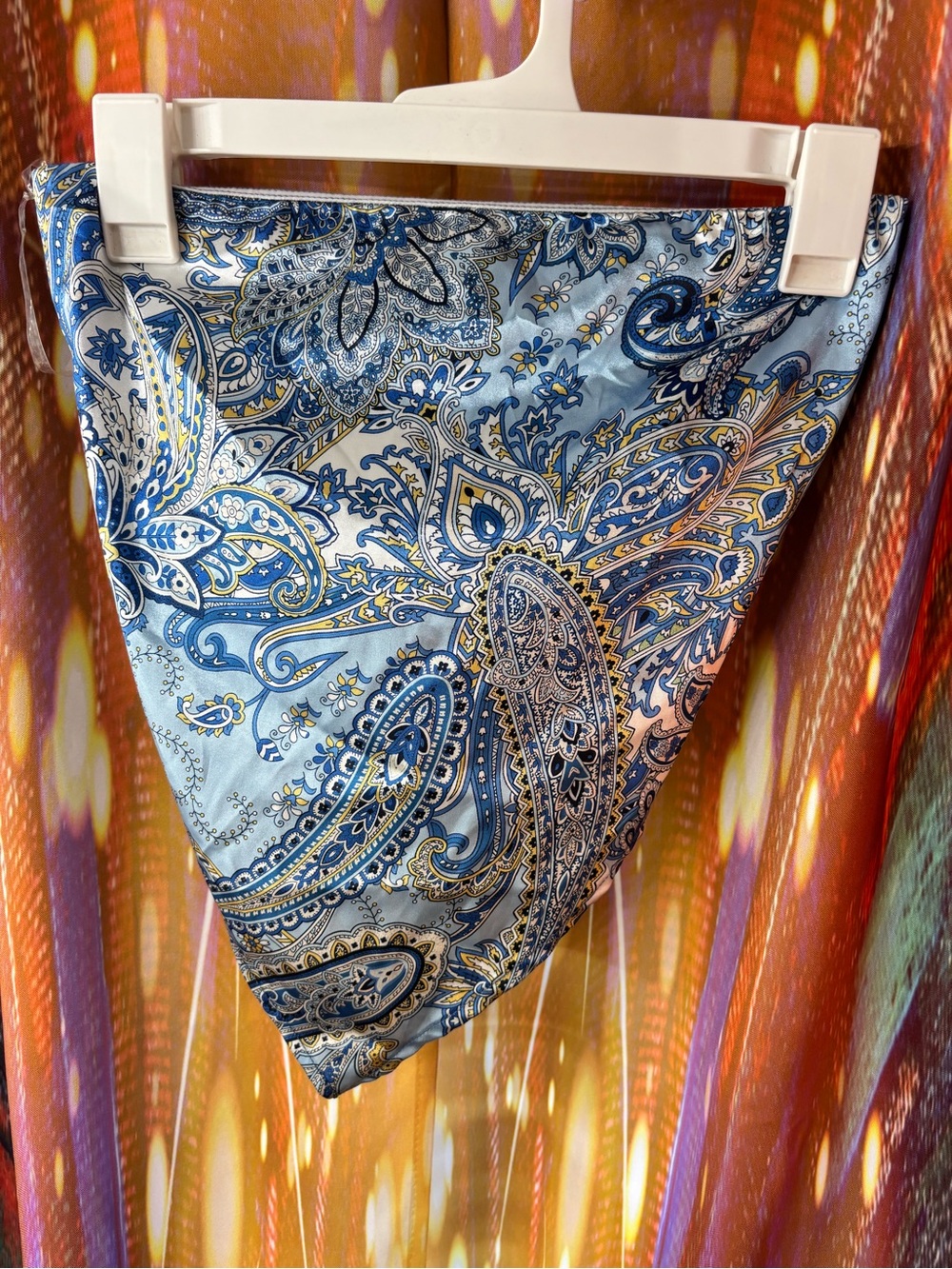 Blue Paisley Women’s Crop Top